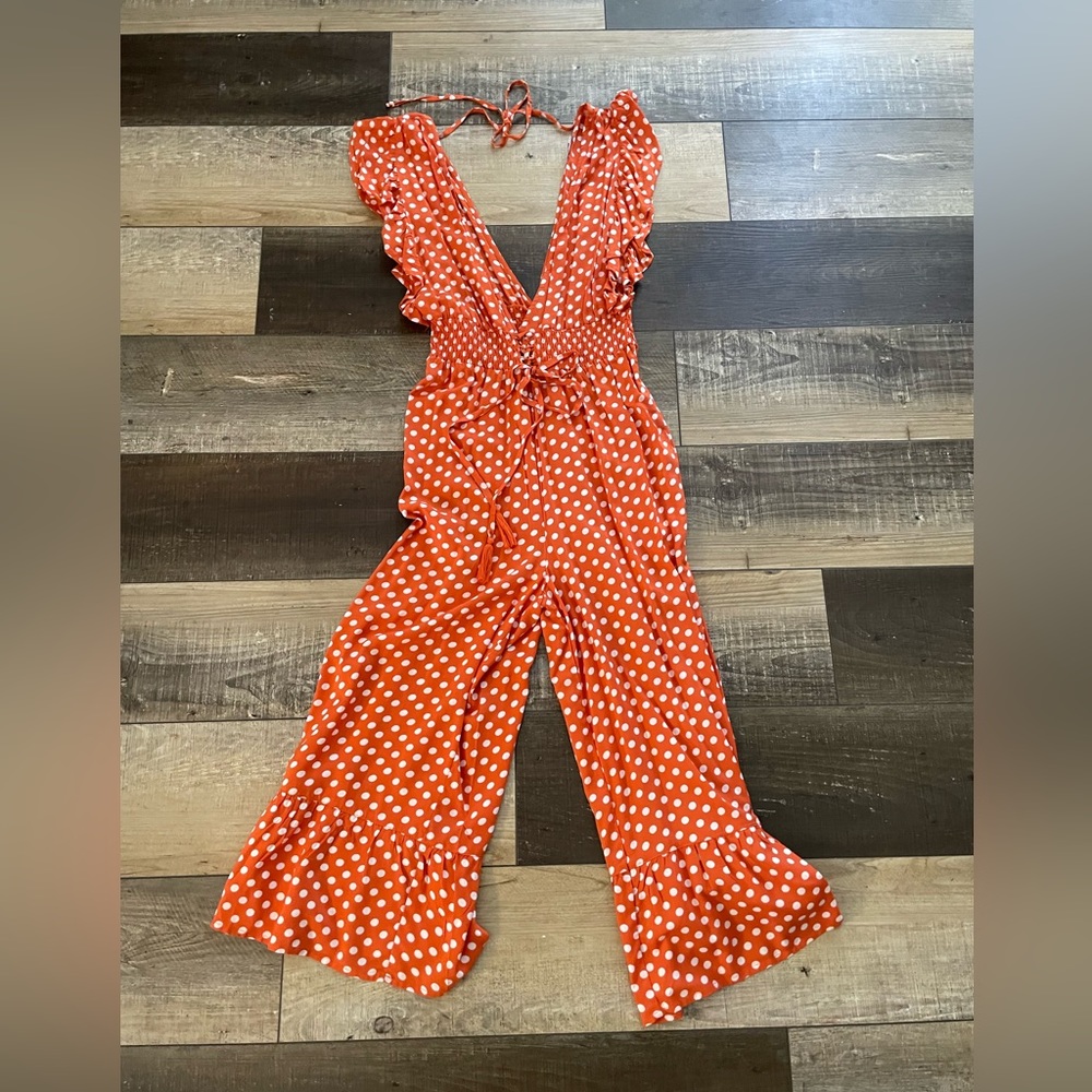 Polka Dot Capri Jumpsuit